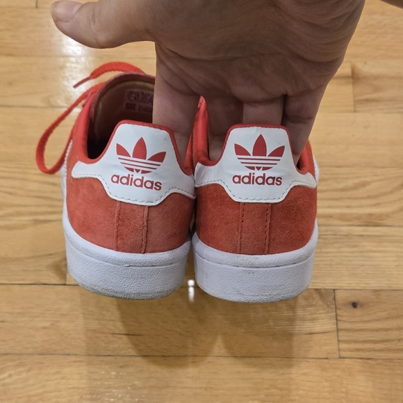 Adidas Campus Sneakers - Coral Red and White Sz 6 Us Women / 5us Men - Picture 4 of 9